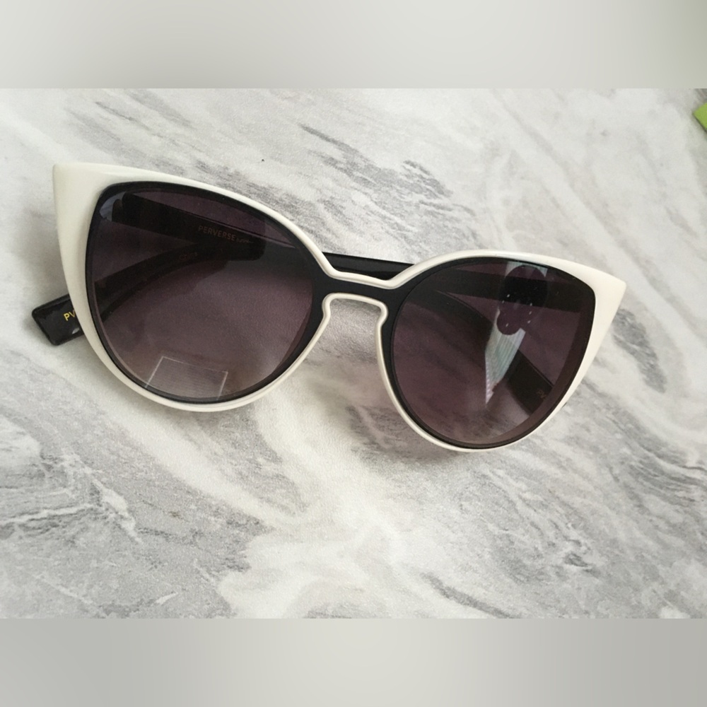 Black Sunglasses White Trim